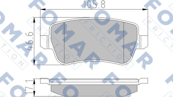 FOMAR Friction FO 847181 - Комплект спирачно феродо, дискови спирачки vvparts.bg