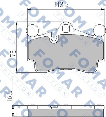 FOMAR Friction FO 862181 - Комплект спирачно феродо, дискови спирачки vvparts.bg