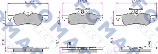 FOMAR Friction FO 800681 - Комплект спирачно феродо, дискови спирачки vvparts.bg