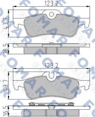 FOMAR Friction FO 800781 - Комплект спирачно феродо, дискови спирачки vvparts.bg