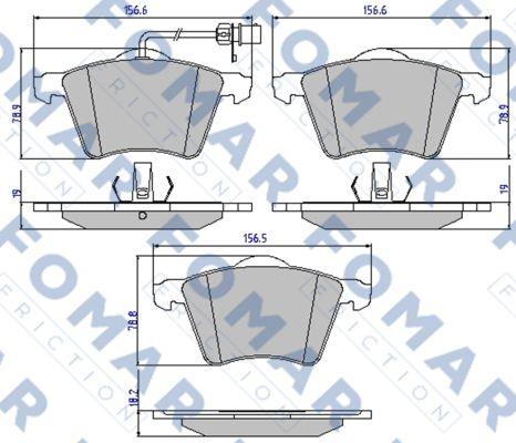 FOMAR Friction FO 814781 - Комплект спирачно феродо, дискови спирачки vvparts.bg