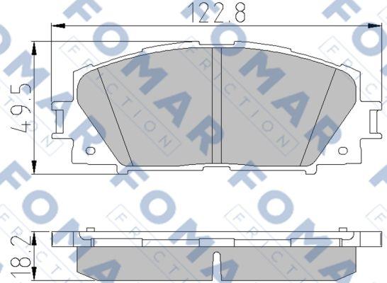 FOMAR Friction FO 838681 - Комплект спирачно феродо, дискови спирачки vvparts.bg