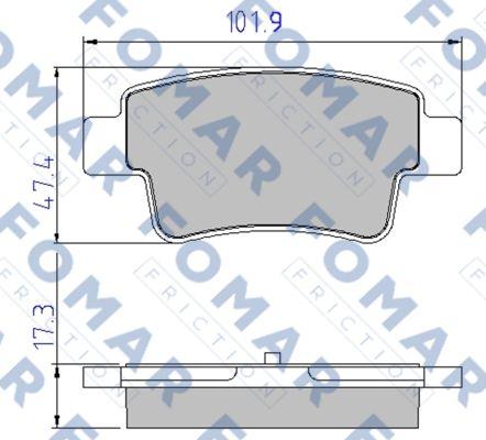 FOMAR Friction FO 832981 - Комплект спирачно феродо, дискови спирачки vvparts.bg