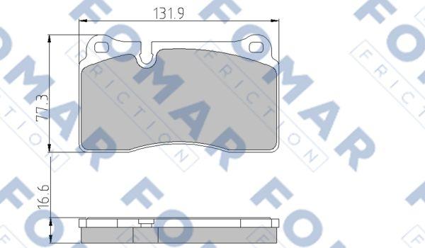 FOMAR Friction FO 871281 - Комплект спирачно феродо, дискови спирачки vvparts.bg