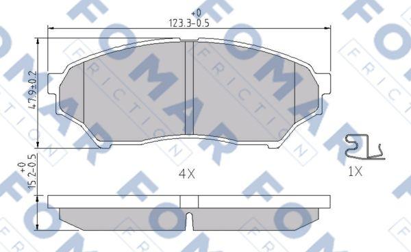 FOMAR Friction FO 340181 - Комплект спирачно феродо, дискови спирачки vvparts.bg