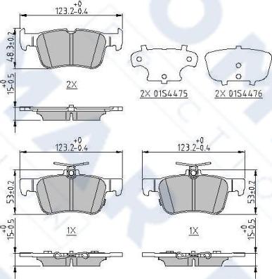 FOMAR Friction FO 321583 - Комплект спирачно феродо, дискови спирачки vvparts.bg