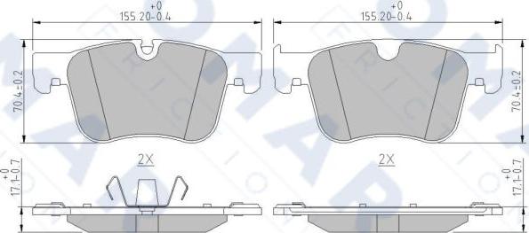 FOMAR Friction FO 261481 - Комплект спирачно феродо, дискови спирачки vvparts.bg