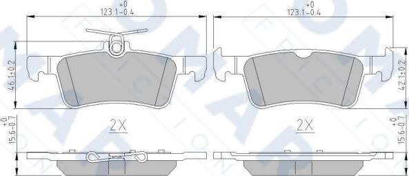 FOMAR Friction FO 263981 - Комплект спирачно феродо, дискови спирачки vvparts.bg