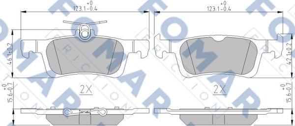 FOMAR Friction FO 262081 - Комплект спирачно феродо, дискови спирачки vvparts.bg