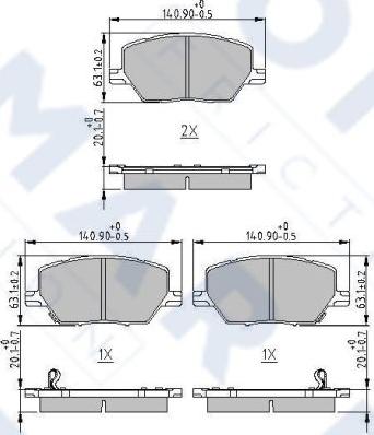 FOMAR Friction FO 275081 - Комплект спирачно феродо, дискови спирачки vvparts.bg