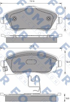 FOMAR Friction FO 783481 - Комплект спирачно феродо, дискови спирачки vvparts.bg