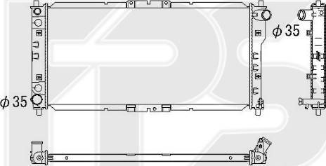 FPS FP 44 A965-X - Радиатор, охлаждане на двигателя vvparts.bg