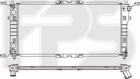 FPS FP 44 A962-X - Радиатор, охлаждане на двигателя vvparts.bg