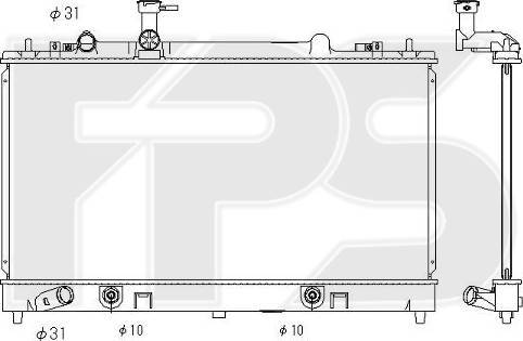 FPS FP 44 A628 - Радиатор, охлаждане на двигателя vvparts.bg