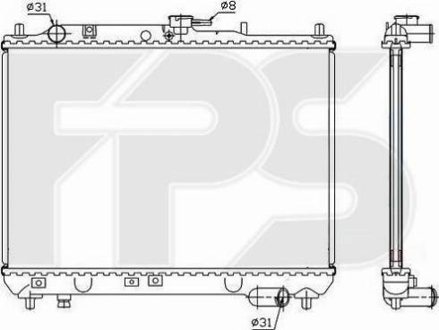 FPS FP 44 A623 - Радиатор, охлаждане на двигателя vvparts.bg