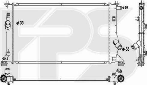 FPS FP 44 A1382-X - Радиатор, охлаждане на двигателя vvparts.bg