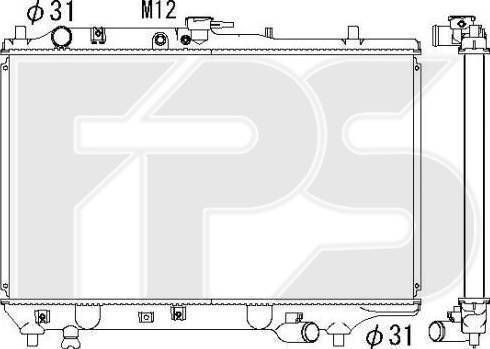 FPS FP 44 A1378 - Радиатор, охлаждане на двигателя vvparts.bg