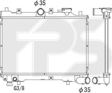 FPS FP 44 A1268 - Радиатор, охлаждане на двигателя vvparts.bg