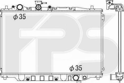 FPS FP 44 A1271 - Радиатор, охлаждане на двигателя vvparts.bg