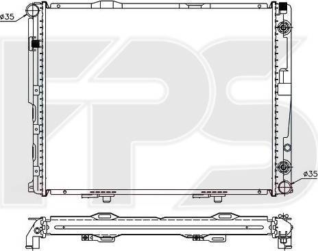 FPS FP 46 A991-X - Радиатор, охлаждане на двигателя vvparts.bg