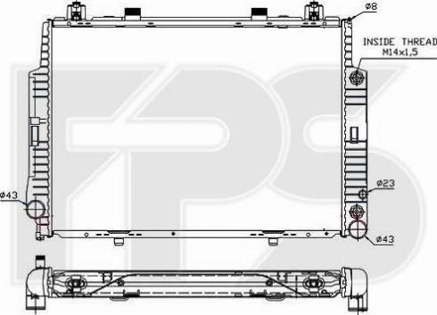 FPS FP 46 A980 - Радиатор, охлаждане на двигателя vvparts.bg