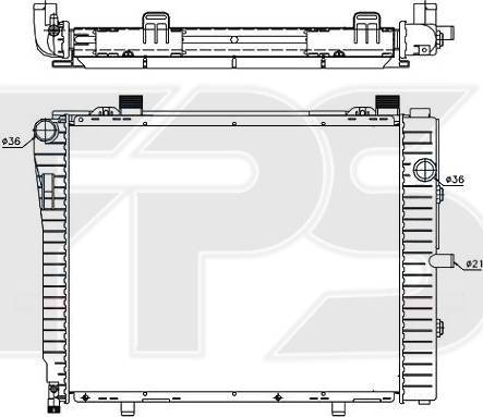 FPS FP 46 A982 - Радиатор, охлаждане на двигателя vvparts.bg