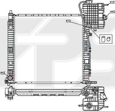 FPS FP 46 A1009-X - Радиатор, охлаждане на двигателя vvparts.bg