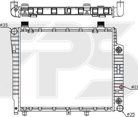 FPS FP 46 A1012 - Радиатор, охлаждане на двигателя vvparts.bg