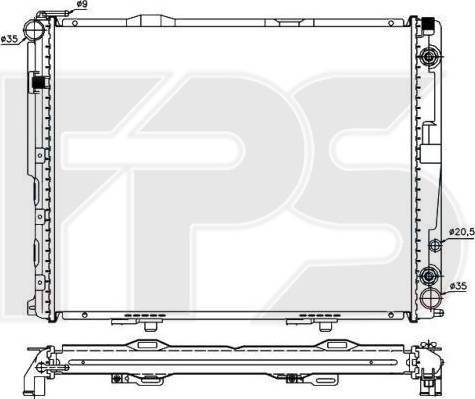 FPS FP 46 A1038-X - Радиатор, охлаждане на двигателя vvparts.bg