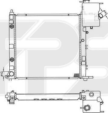 FPS FP 46 A1028 - Радиатор, охлаждане на двигателя vvparts.bg