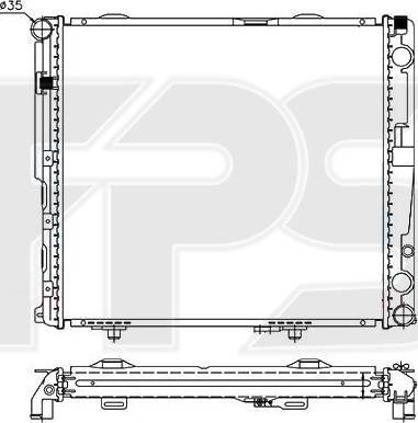 FPS FP 46 A1192 - Радиатор, охлаждане на двигателя vvparts.bg