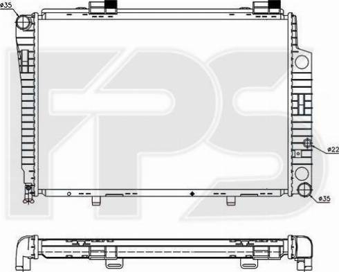 FPS FP 46 A204 - Радиатор, охлаждане на двигателя vvparts.bg