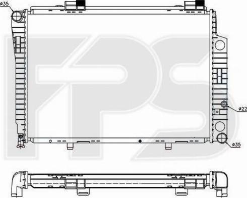 FPS FP 46 A204-X - Радиатор, охлаждане на двигателя vvparts.bg