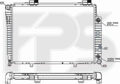 FPS FP 46 A205 - Радиатор, охлаждане на двигателя vvparts.bg