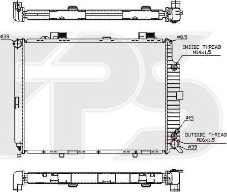 FPS FP 46 A232 - Радиатор, охлаждане на двигателя vvparts.bg