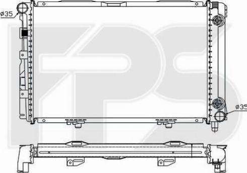 FPS FP 46 A220-X - Радиатор, охлаждане на двигателя vvparts.bg