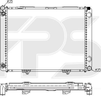 FPS FP 46 A221 - Радиатор, охлаждане на двигателя vvparts.bg