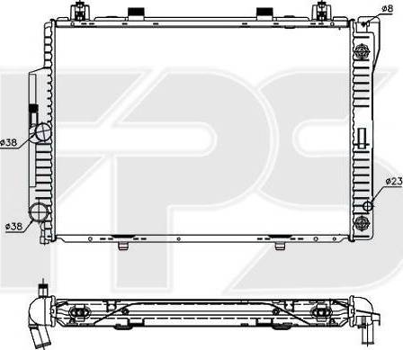 FPS FP 46 A223 - Радиатор, охлаждане на двигателя vvparts.bg