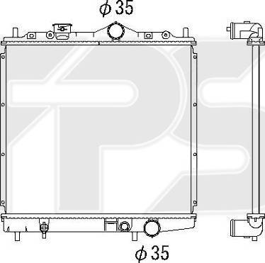 FPS FP 48 A557 - Радиатор, охлаждане на двигателя vvparts.bg