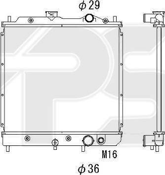 FPS FP 48 A1040-X - Радиатор, охлаждане на двигателя vvparts.bg