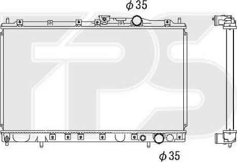 FPS FP 48 A1039-X - Радиатор, охлаждане на двигателя vvparts.bg