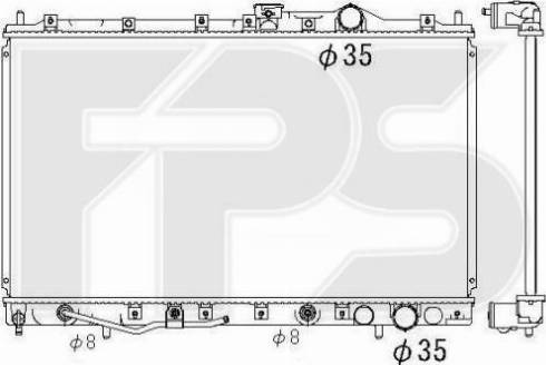 FPS FP 48 A1354 - Радиатор, охлаждане на двигателя vvparts.bg