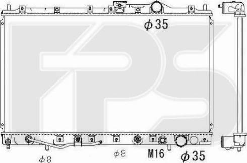 FPS FP 48 A1353-X - Радиатор, охлаждане на двигателя vvparts.bg