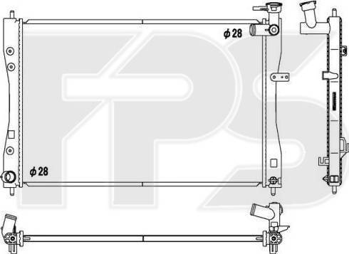 FPS FP 48 A1364-X - Радиатор, охлаждане на двигателя vvparts.bg