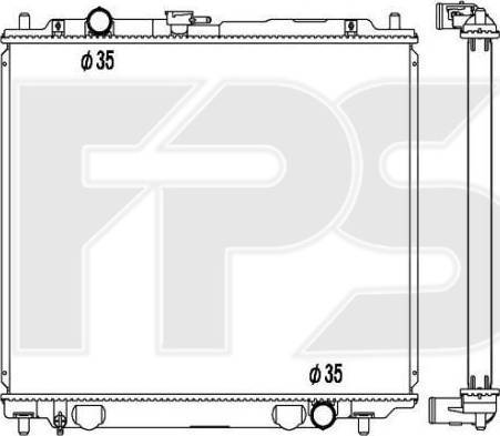 FPS FP 48 A1365 - Радиатор, охлаждане на двигателя vvparts.bg