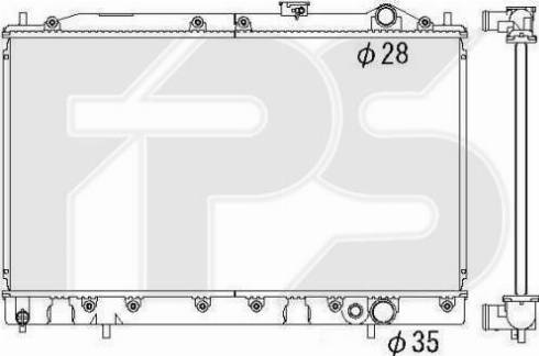 FPS FP 48 A1263-X - Радиатор, охлаждане на двигателя vvparts.bg