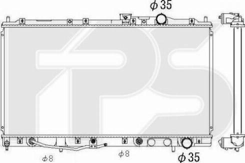 FPS FP 48 A1267-X - Радиатор, охлаждане на двигателя vvparts.bg