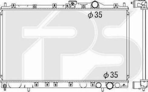 FPS FP 48 A1229-X - Радиатор, охлаждане на двигателя vvparts.bg