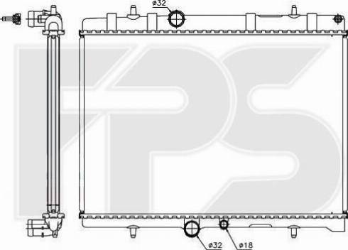 FPS FP 54 A294 - Радиатор, охлаждане на двигателя vvparts.bg