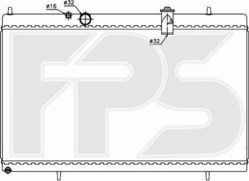 FPS FP 54 A248 - Радиатор, охлаждане на двигателя vvparts.bg